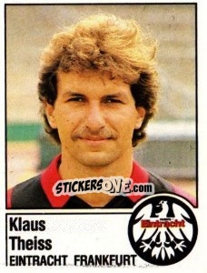 Cromo Klaus Theiss - German Football Bundesliga 1986-1987 - Panini