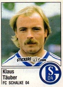Cromo Klaus Täuber - German Football Bundesliga 1986-1987 - Panini