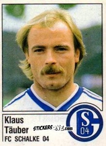 Sticker Klaus Täuber - German Football Bundesliga 1986-1987 n. 122 - Panini