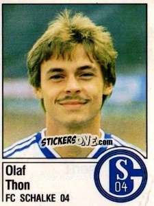 Sticker Olaf Thon - German Football Bundesliga 1986-1987 - Panini