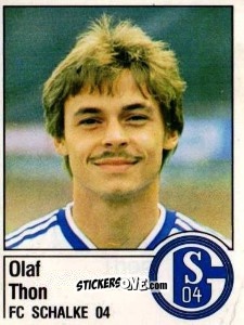 Sticker Olaf Thon - German Football Bundesliga 1986-1987 n. 123 - Panini