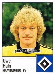 Cromo Uwe Hain - German Football Bundesliga 1986-1987 - Panini