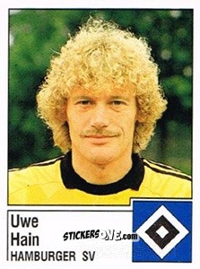 Cromo Uwe Hain - German Football Bundesliga 1986-1987 - Panini