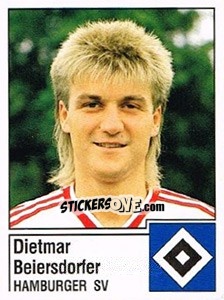 Sticker Dietmar Beiersdorfer - German Football Bundesliga 1986-1987 - Panini