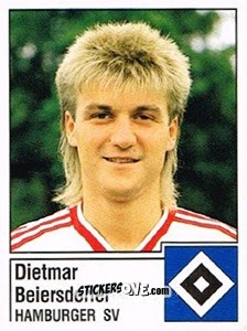 Sticker Dietmar Beiersdorfer - German Football Bundesliga 1986-1987 - Panini