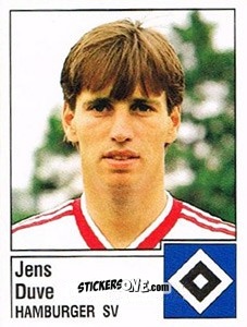 Cromo Jens Duve - German Football Bundesliga 1986-1987 - Panini