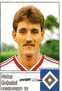 Sticker Heinz Gründel - German Football Bundesliga 1986-1987 - Panini