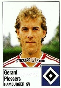 Cromo Gerard Plessers - German Football Bundesliga 1986-1987 - Panini