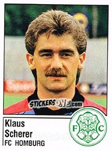 Cromo Klaus Scherer - German Football Bundesliga 1986-1987 - Panini