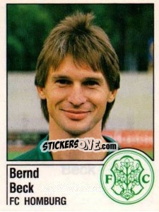 Sticker Bernd Beck - German Football Bundesliga 1986-1987 - Panini