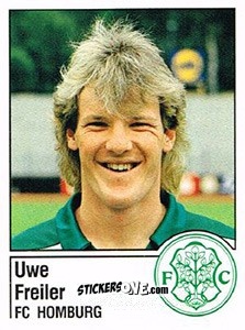 Sticker Uwe Freiler - German Football Bundesliga 1986-1987 - Panini