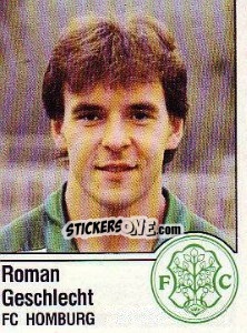 Sticker Roman Geschlecht - German Football Bundesliga 1986-1987 - Panini