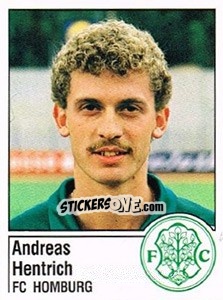 Sticker Andreas Hentrich - German Football Bundesliga 1986-1987 - Panini