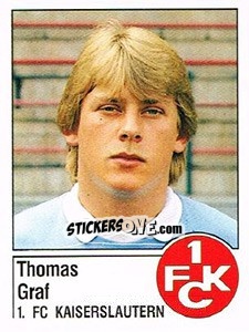 Sticker Thomas Graf - German Football Bundesliga 1986-1987 - Panini