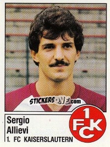 Cromo Sergio Allievi - German Football Bundesliga 1986-1987 - Panini