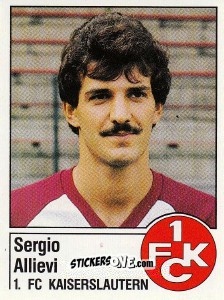 Sticker Sergio Allievi - German Football Bundesliga 1986-1987 - Panini