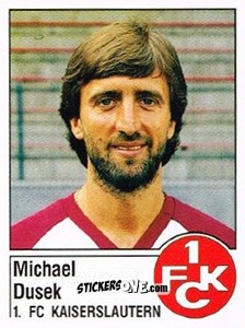 Sticker Michael Dusek - German Football Bundesliga 1986-1987 - Panini