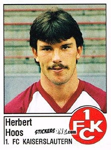 Cromo Herbert Hoos - German Football Bundesliga 1986-1987 - Panini