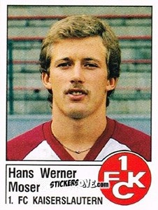 Sticker Hans Werner Moser - German Football Bundesliga 1986-1987 - Panini