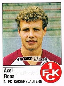 Figurina Axel Roos - German Football Bundesliga 1986-1987 - Panini