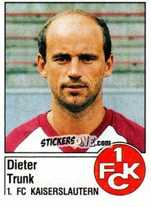 Cromo Dieter Trunk - German Football Bundesliga 1986-1987 - Panini