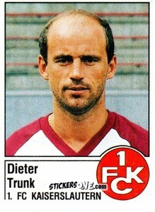 Sticker Dieter Trunk - German Football Bundesliga 1986-1987 - Panini