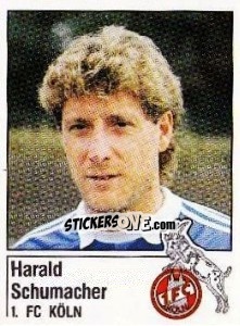 Sticker Harlad Schumacher - German Football Bundesliga 1986-1987 - Panini
