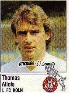 Cromo Thomas Allofs - German Football Bundesliga 1986-1987 - Panini