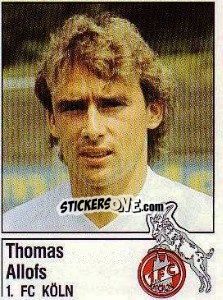 Sticker Thomas Allofs - German Football Bundesliga 1986-1987 n. 184 - Panini