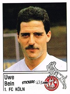 Sticker Uwe Bein - German Football Bundesliga 1986-1987 - Panini