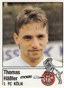 Cromo Thomas Häßler - German Football Bundesliga 1986-1987 - Panini