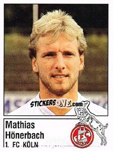 Cromo Mathias Hönerbach - German Football Bundesliga 1986-1987 - Panini
