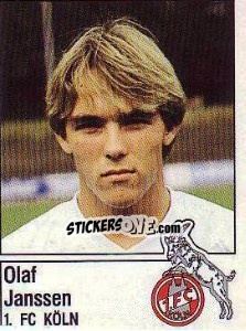 Sticker Olaf Janssen - German Football Bundesliga 1986-1987 - Panini