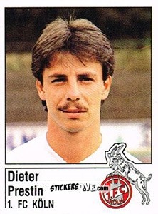 Sticker Dieter Prestin - German Football Bundesliga 1986-1987 - Panini