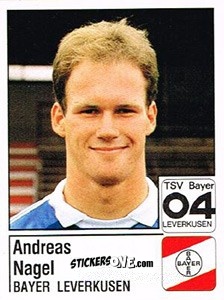 Sticker Andreas Nagel - German Football Bundesliga 1986-1987 - Panini