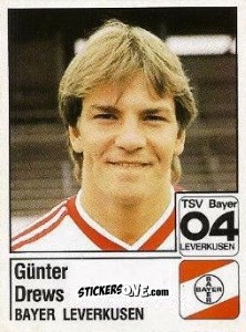 Sticker Günter Drews - German Football Bundesliga 1986-1987 - Panini