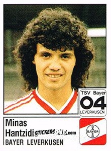 Cromo Minas Hantzidis - German Football Bundesliga 1986-1987 - Panini