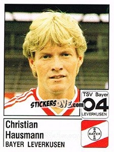 Sticker Christian Hausmann - German Football Bundesliga 1986-1987 - Panini