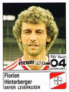 Cromo Florian Hinterberger - German Football Bundesliga 1986-1987 - Panini