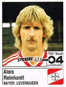 Cromo Alois Reinhardt - German Football Bundesliga 1986-1987 - Panini