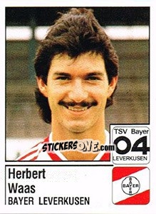 Cromo Herbert Waas - German Football Bundesliga 1986-1987 - Panini