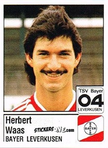 Figurina Herbert Waas - German Football Bundesliga 1986-1987 - Panini