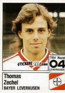 Sticker Thomas Zechel - German Football Bundesliga 1986-1987 - Panini