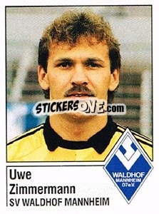 Sticker Uwe Zimmermann - German Football Bundesliga 1986-1987 - Panini