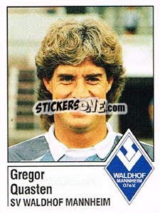 Sticker Gregor Quasten - German Football Bundesliga 1986-1987 - Panini