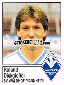 Cromo Roland Dickgießer - German Football Bundesliga 1986-1987 - Panini