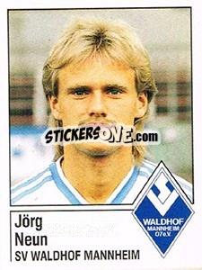 Sticker Jörg Neun - German Football Bundesliga 1986-1987 - Panini