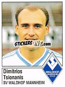 Cromo Dimitrios Tsionanis - German Football Bundesliga 1986-1987 - Panini