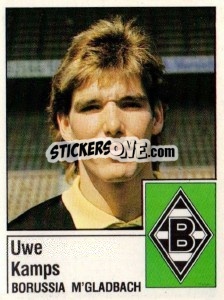Figurina Uwe Kamps - German Football Bundesliga 1986-1987 - Panini