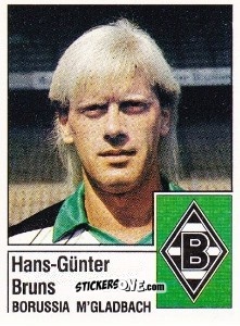 Cromo Hans-Günter Bruns - German Football Bundesliga 1986-1987 - Panini